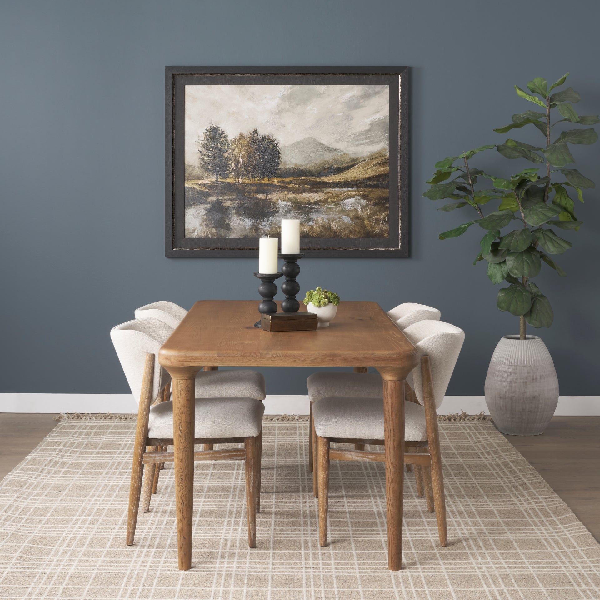 Mercana Suvan 72" x 36" x 30" Solid Wood Dining Table