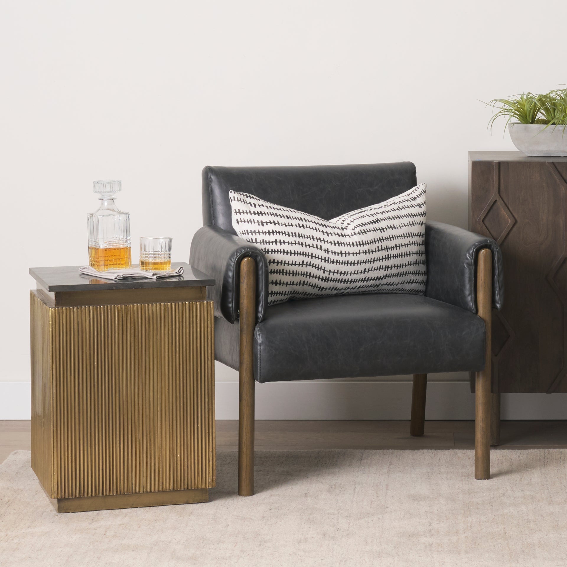 Mercana Satima 16" x 16" x 22" Metal Side Table