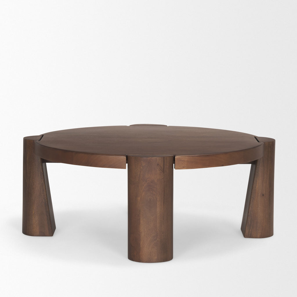 Mercana Tammar 39.5" x 39.5" x 15" Solid Wood Coffee Table