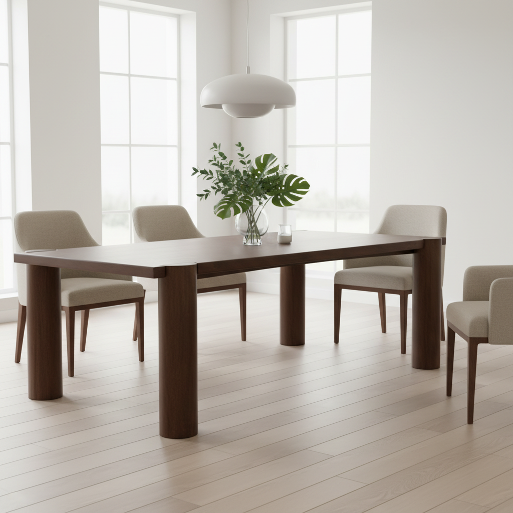 Mercana Tammar 84" x 45.5" x 30" Solid Wood Dining Table