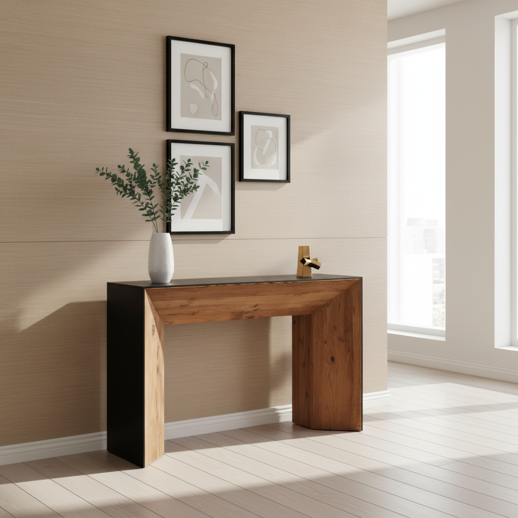 Mercana Tabor 47" x 16" x 31" Solid + Manufactured Wood Console Table