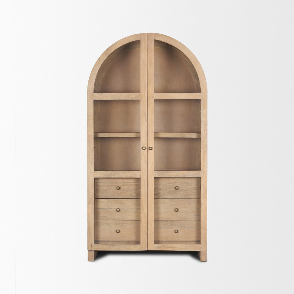 Mercana Suri 42" x 18" x 80" Solid Wood Display Cabinet