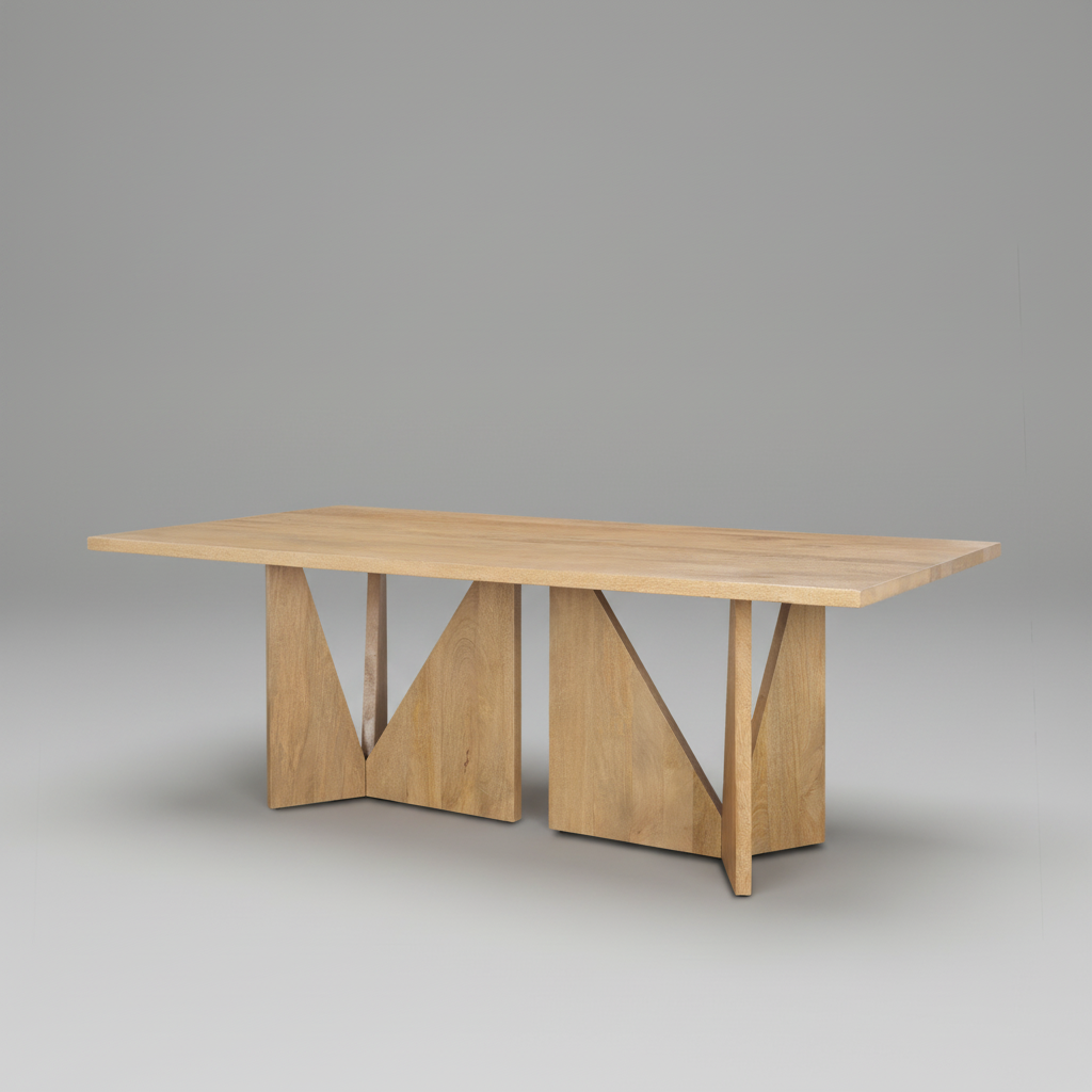 Mercana Tarro 84" x 42" x 30" Solid Wood Dining Table