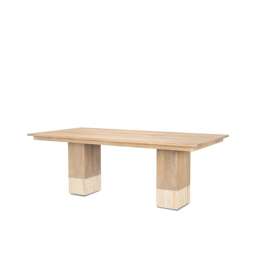 Mercana Shivon 84" x 42" x 30" Solid Wood Dining Table