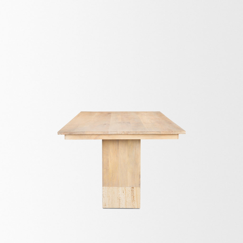 Mercana Shivon 84" x 42" x 30" Solid Wood Dining Table