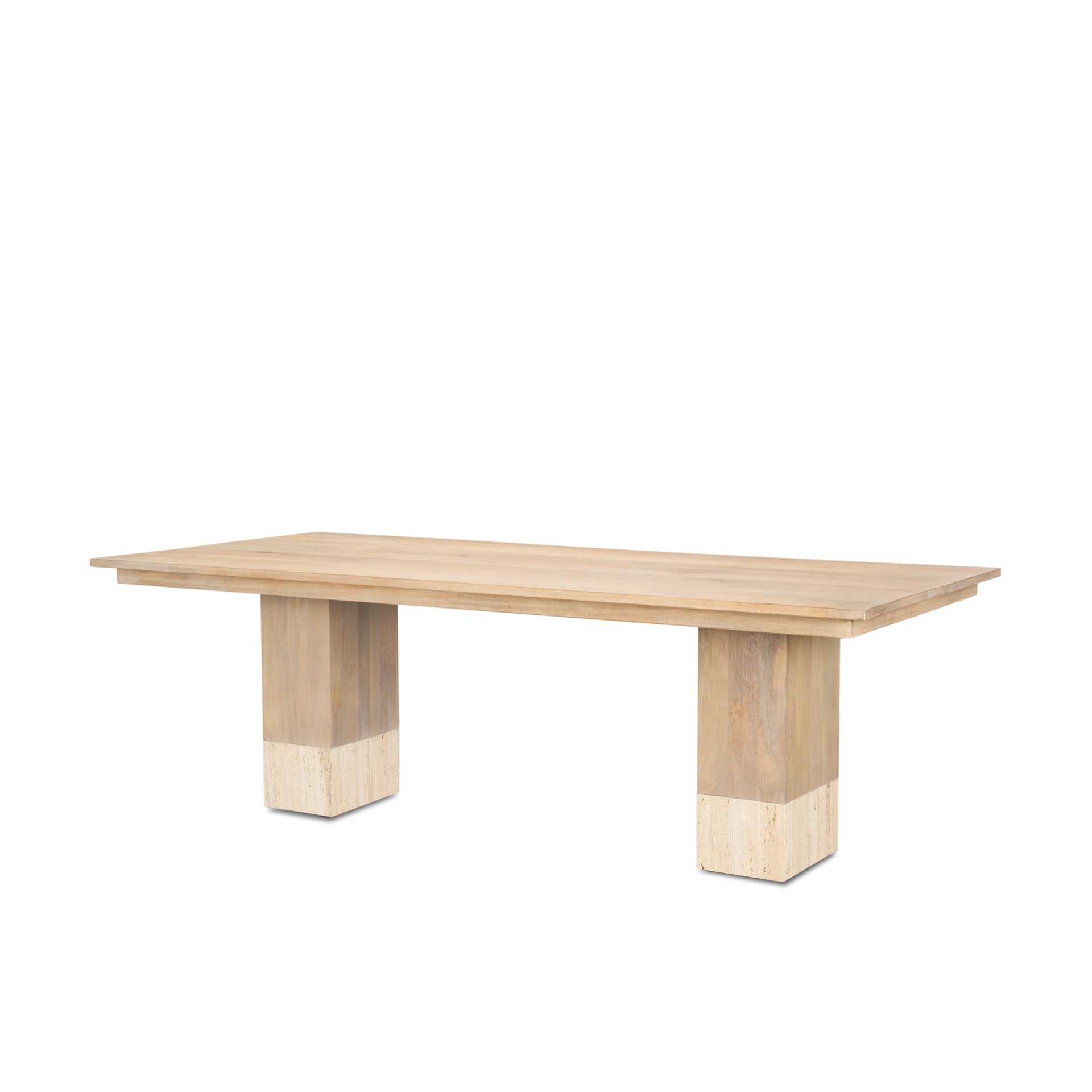 Mercana Shivon 94" x 42" x 30" Solid Wood Dining Table