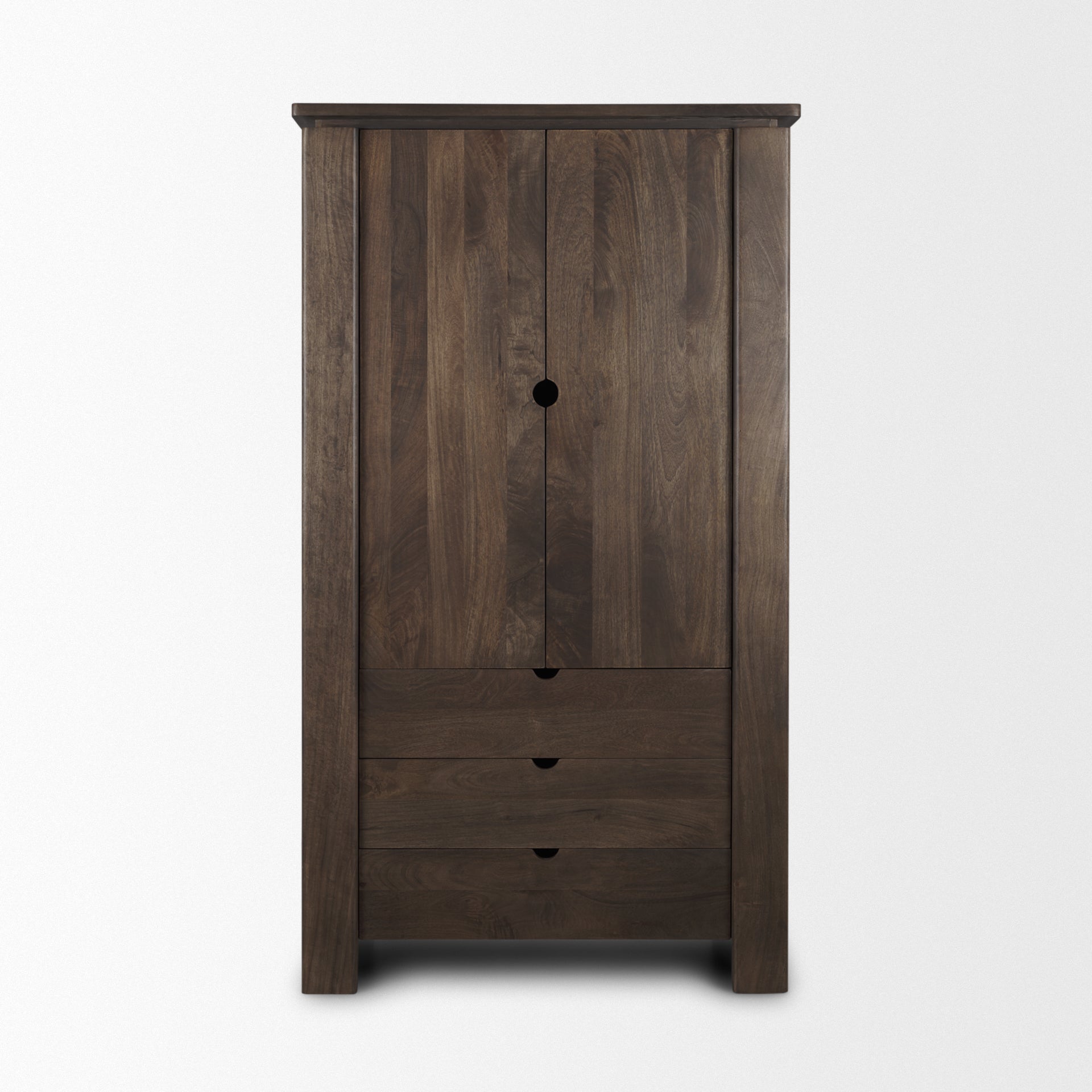Mercana Wallen 40" x 20" x 70" Solid Wood Storage Cabinet