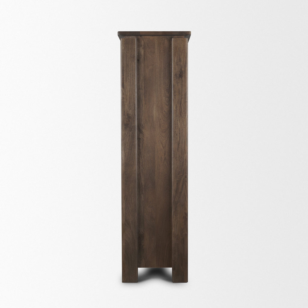 Mercana Wallen 40" x 20" x 70" Solid Wood Storage Cabinet