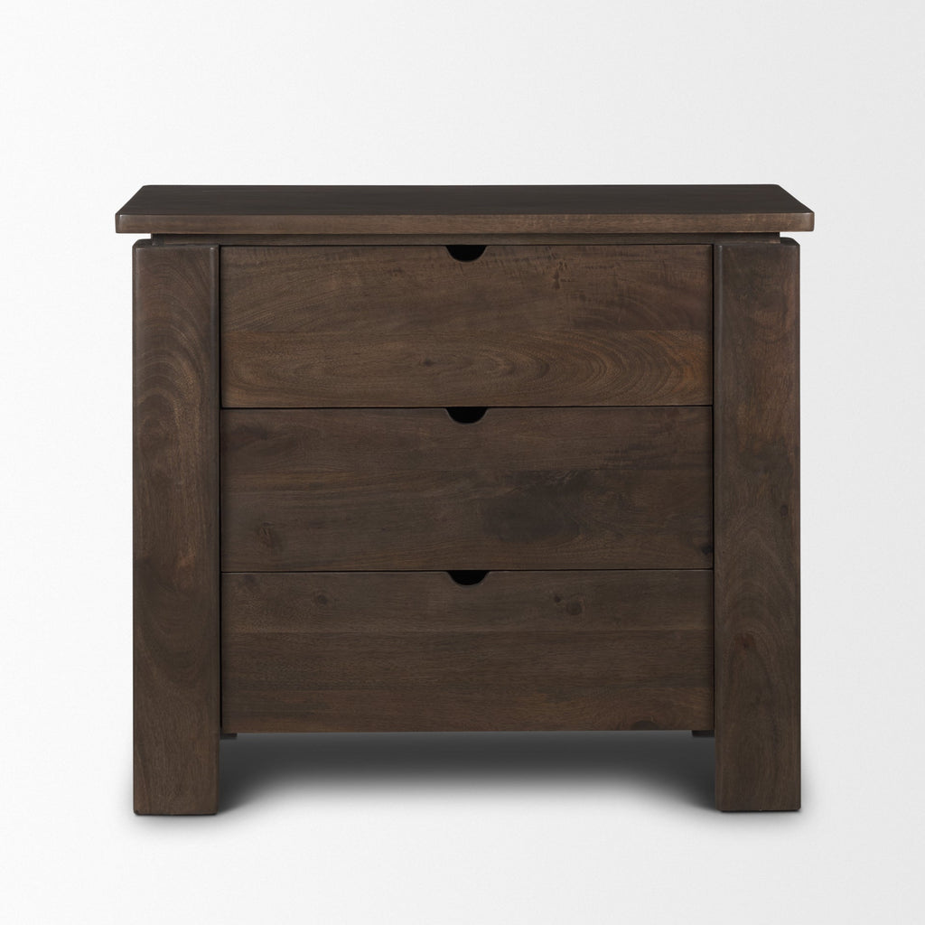 Mercana Wallen 36" x 18" x 31" Solid Wood Accent Cabinet