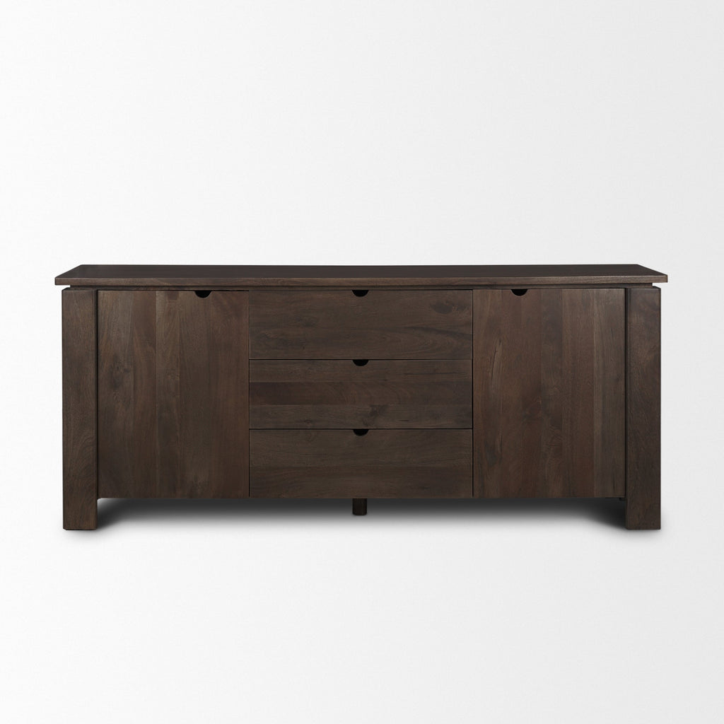 Mercana Wallen 79" x 21" x 33" Solid Wood Sideboard
