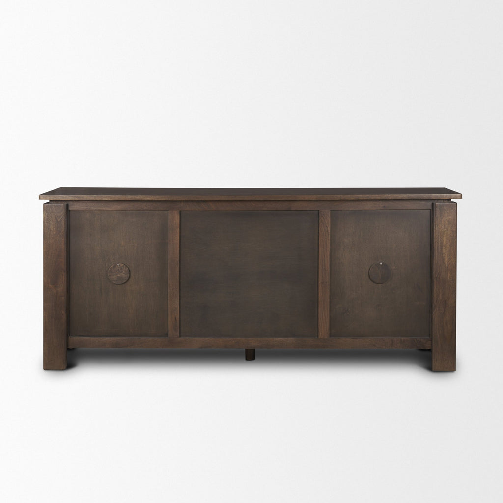 Mercana Wallen 79" x 21" x 33" Solid Wood Sideboard