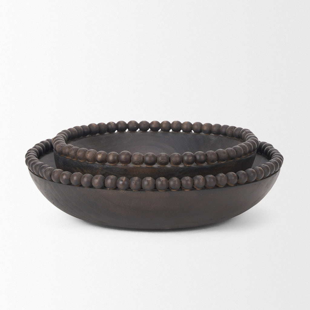 Mercana Wendell 12" x 3.3" x 12" Solid Wood Bowl