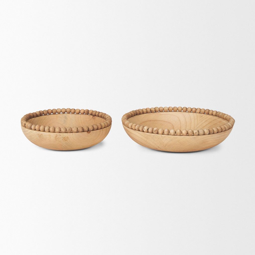 Mercana Wendell 12" x 3.3" x 12" Solid Wood Bowl