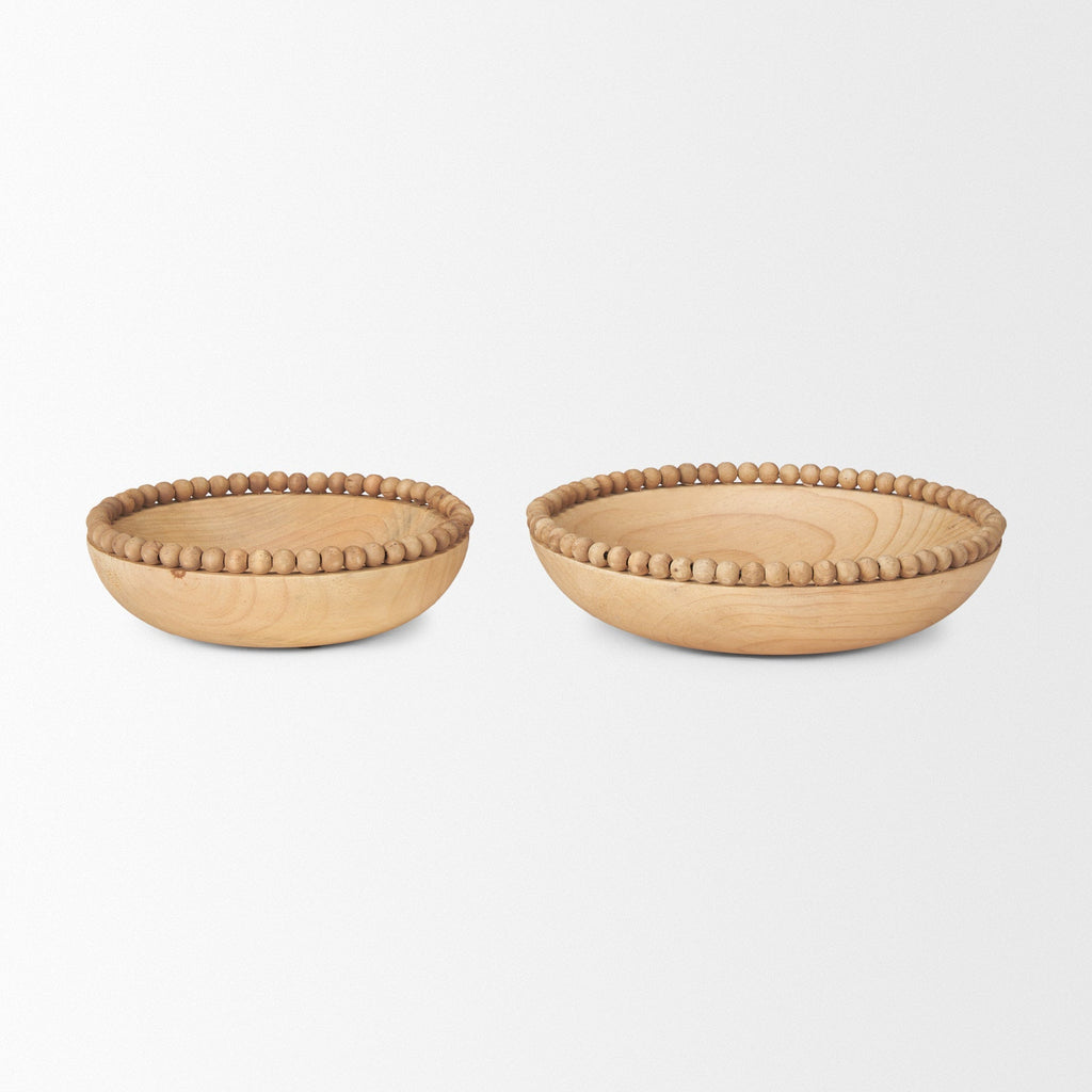 Mercana Wendell 12" x 3.3" x 12" Solid Wood Bowl