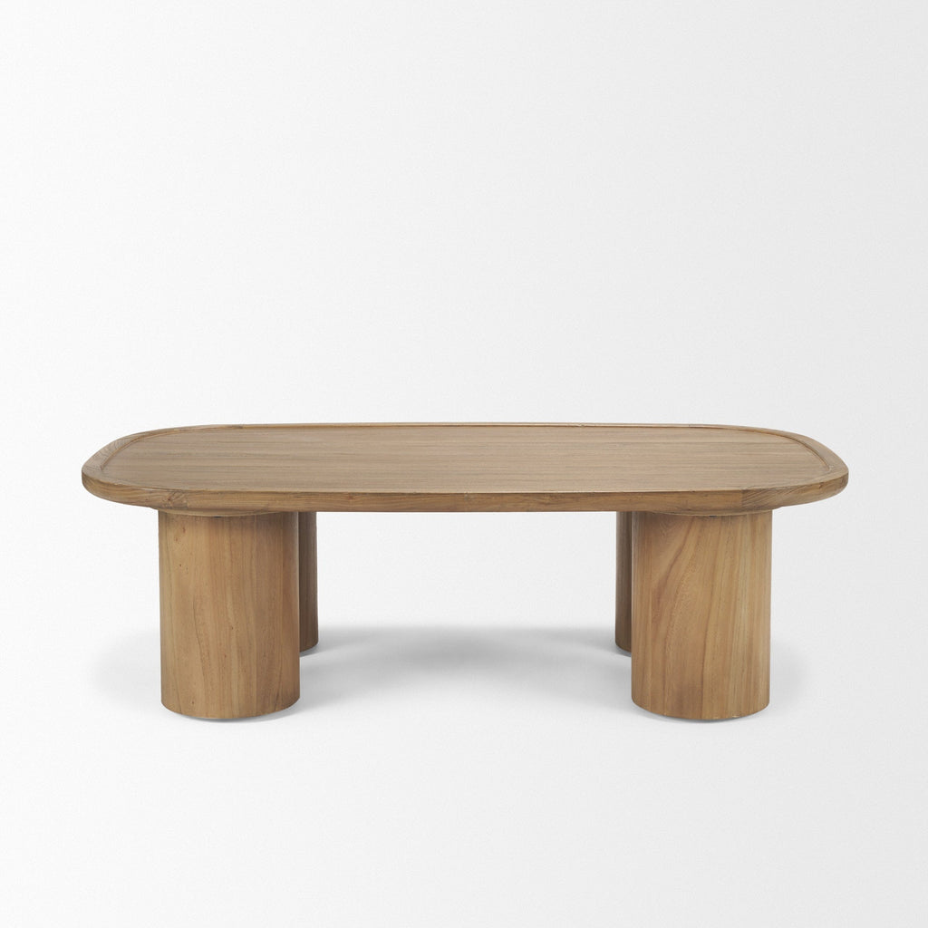 Mercana Tavi 55" x 31.5" x 16.5" Solid + Manufactured Wood Coffee Table