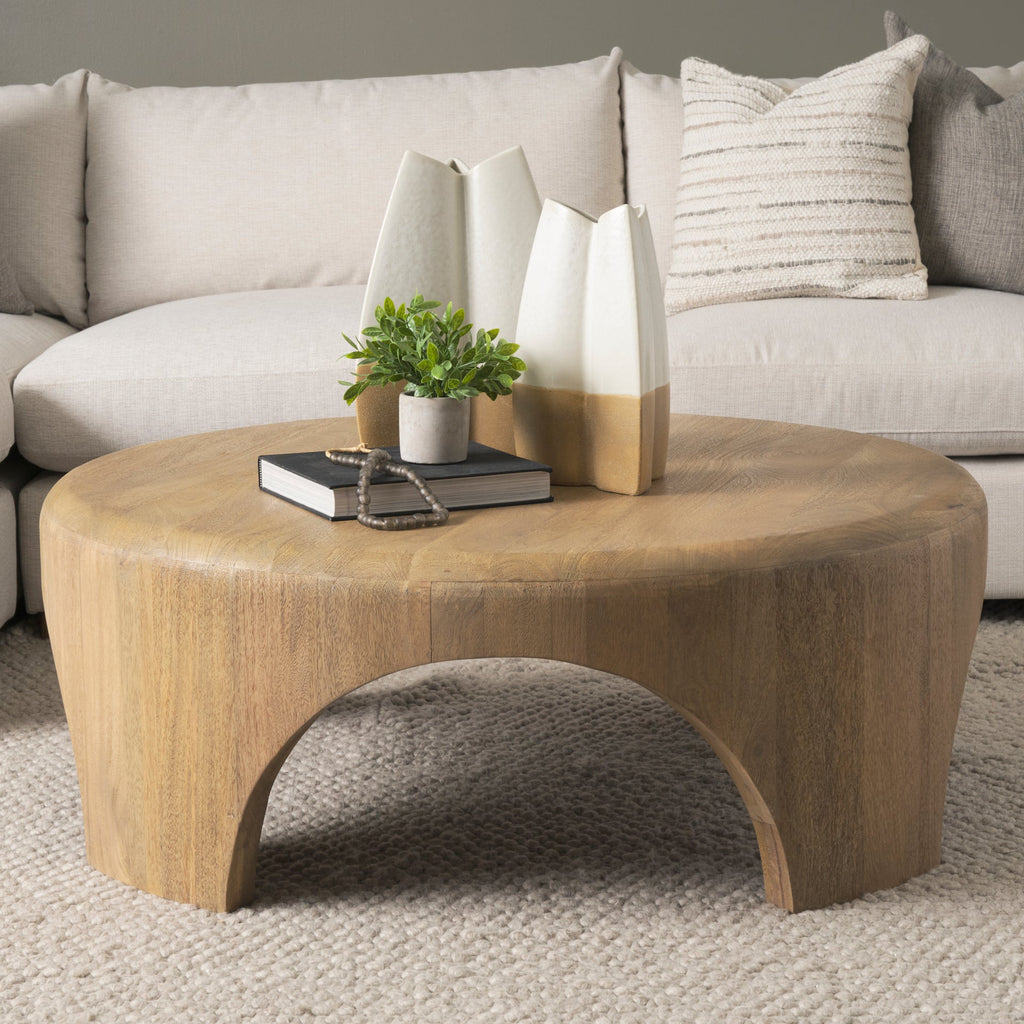 Mercana Shima 45" x 45" x 16" Solid Wood Coffee Table