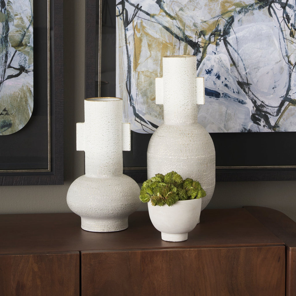 Mercana Torres 6.3" x 6.3" x 15.8" Metal Vase