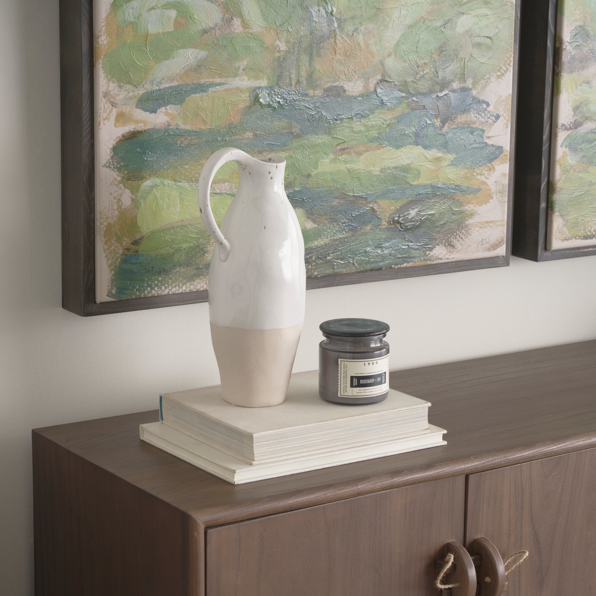 Mercana Valora 7.1" x 5.3" x 14.4" Ceramic Jug Vase