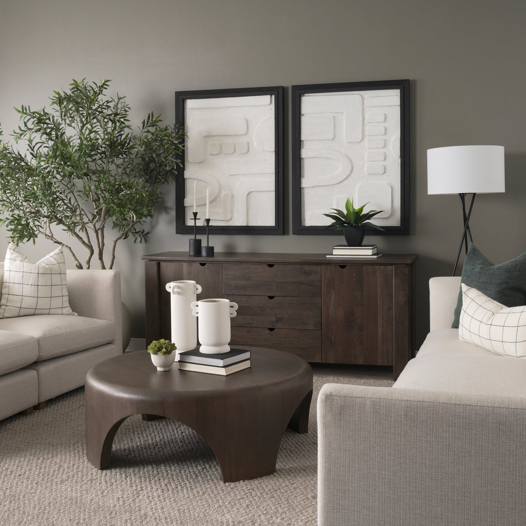 Mercana Shima 45" x 45" x 16" Solid Wood Coffee Table