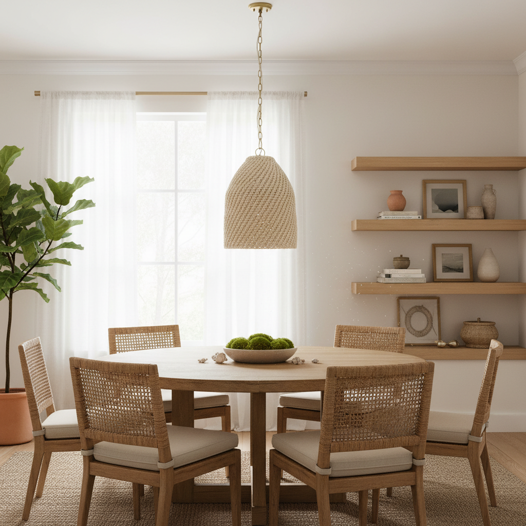 Mercana Tosha 12.5" x 12.5" x 19" Rope Pendant Lighting