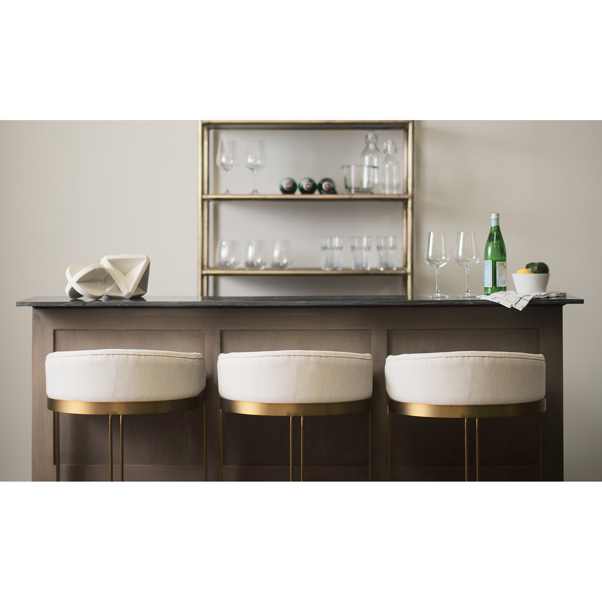 Mercana Hollyfield 20.5" x 19.7" x 28.7" Metal Stool