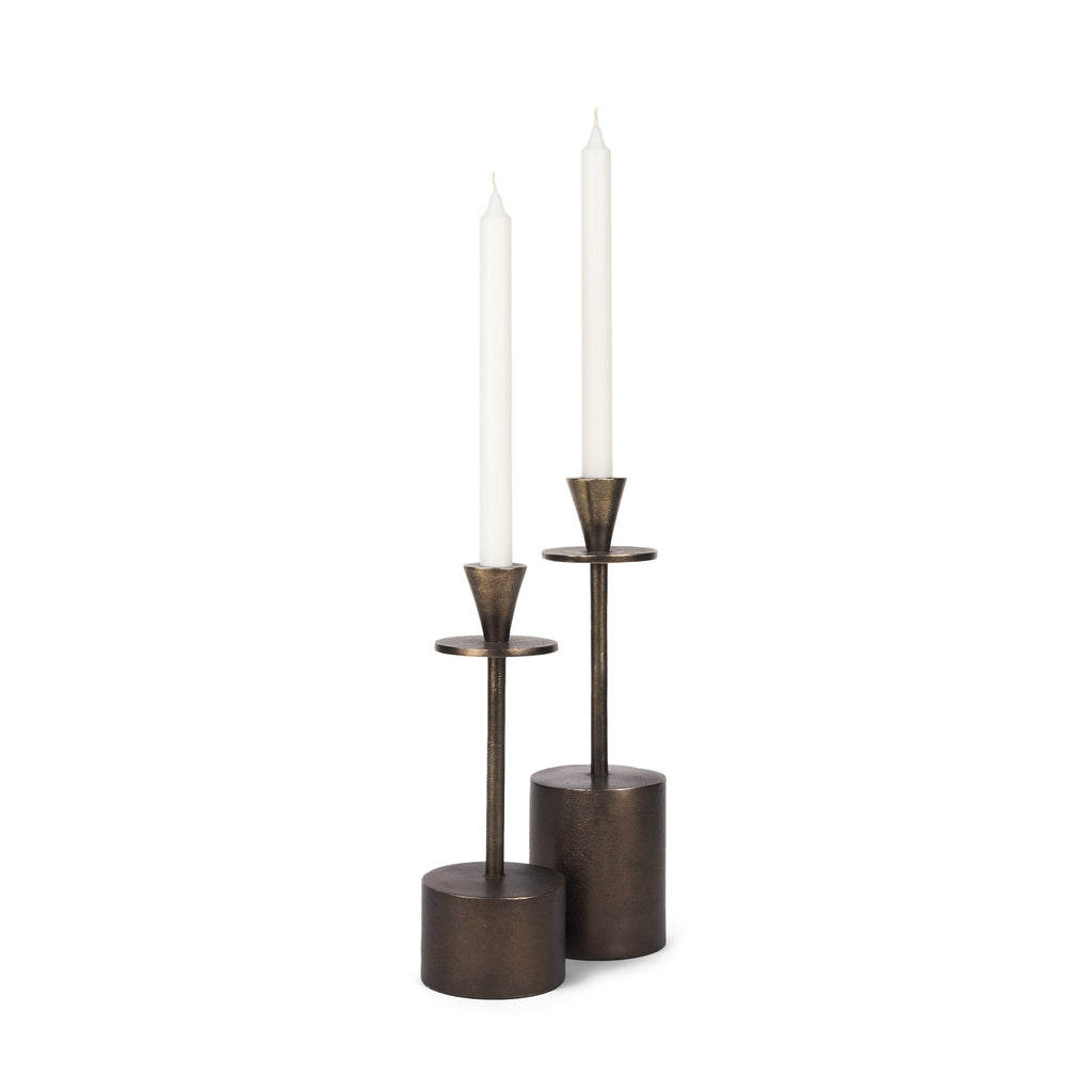 Mercana Petria 3.8" x 3.8" x 13" Metal Candle Holder