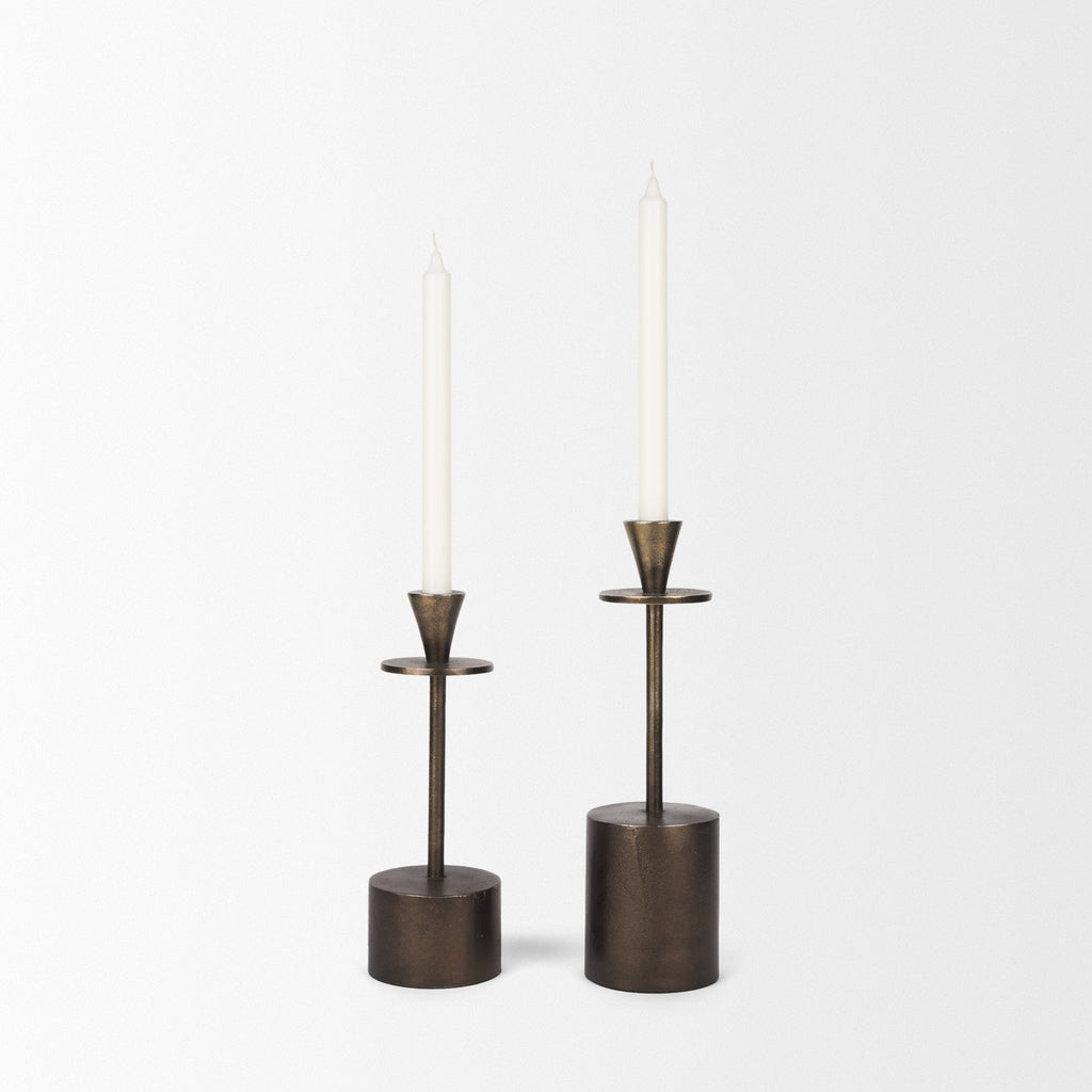Mercana Petria 3.8" x 3.8" x 13" Metal Candle Holder