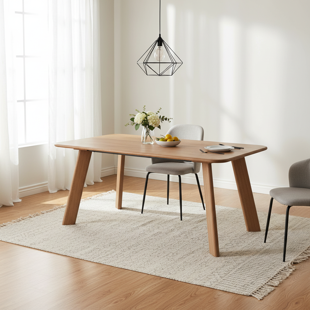 Mercana Welborn 72" x 40" x 30" Solid Wood Dining Table