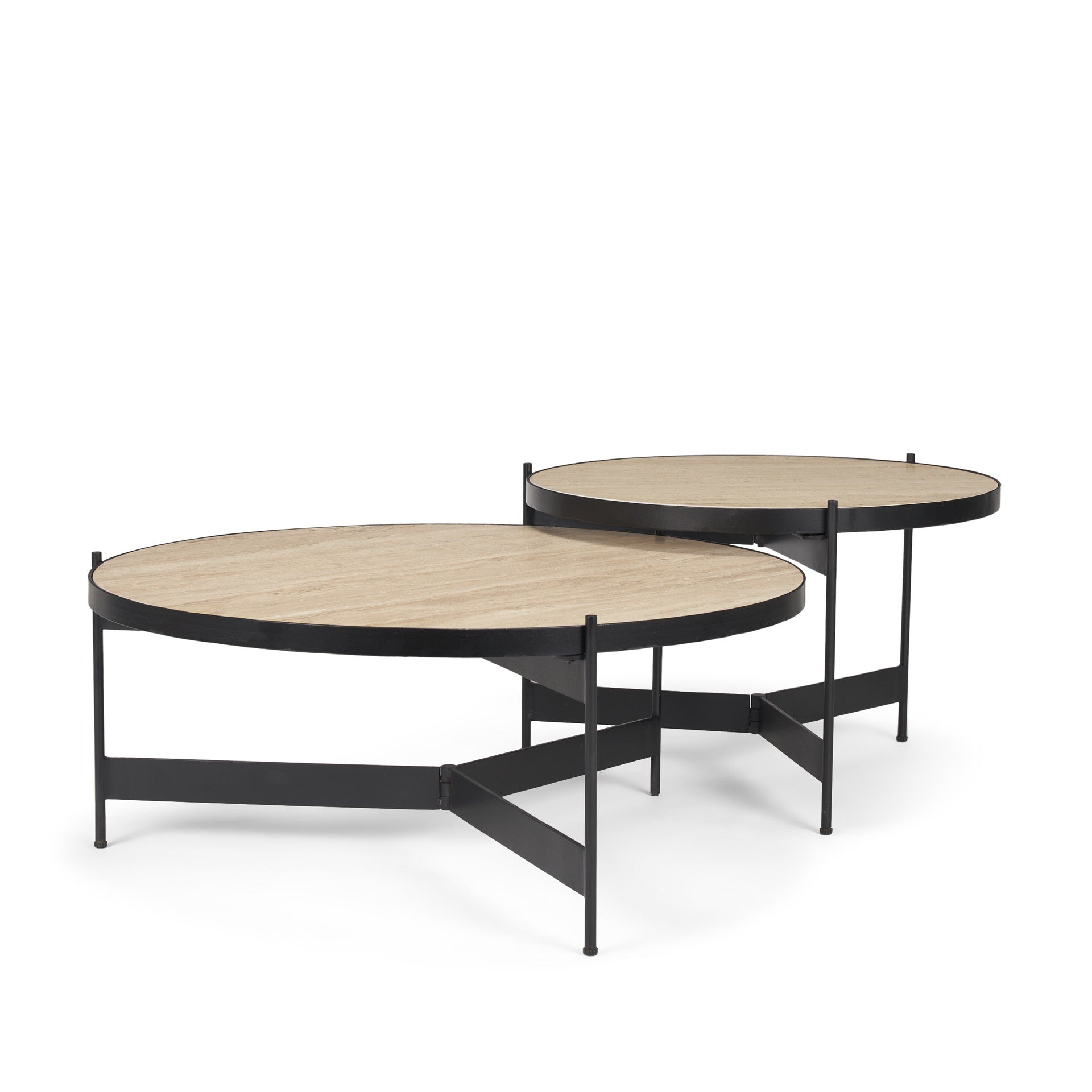 Mercana Wade 56" x 32" x 13.5" Metal,Stone Coffee Table