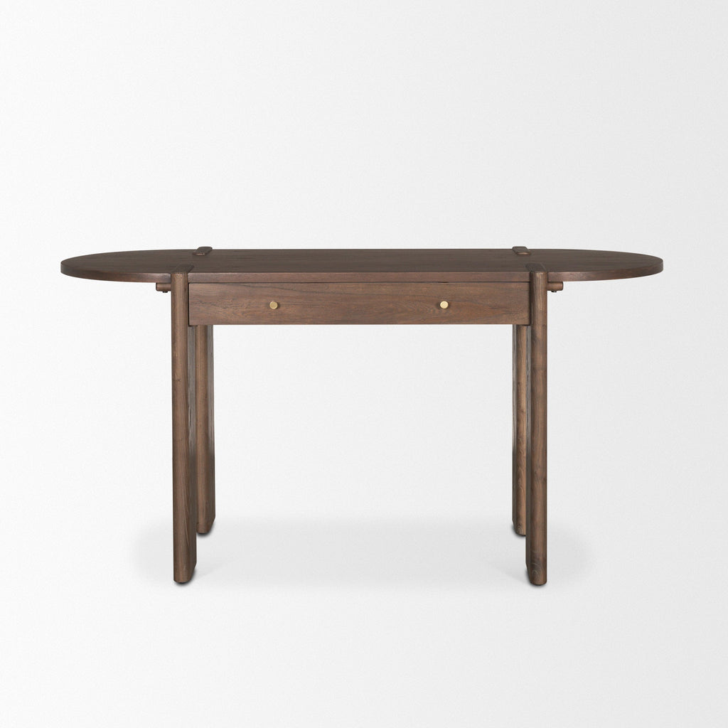 Mercana Sohan 59" x 25" x 30" Solid + Manufactured Wood Desk