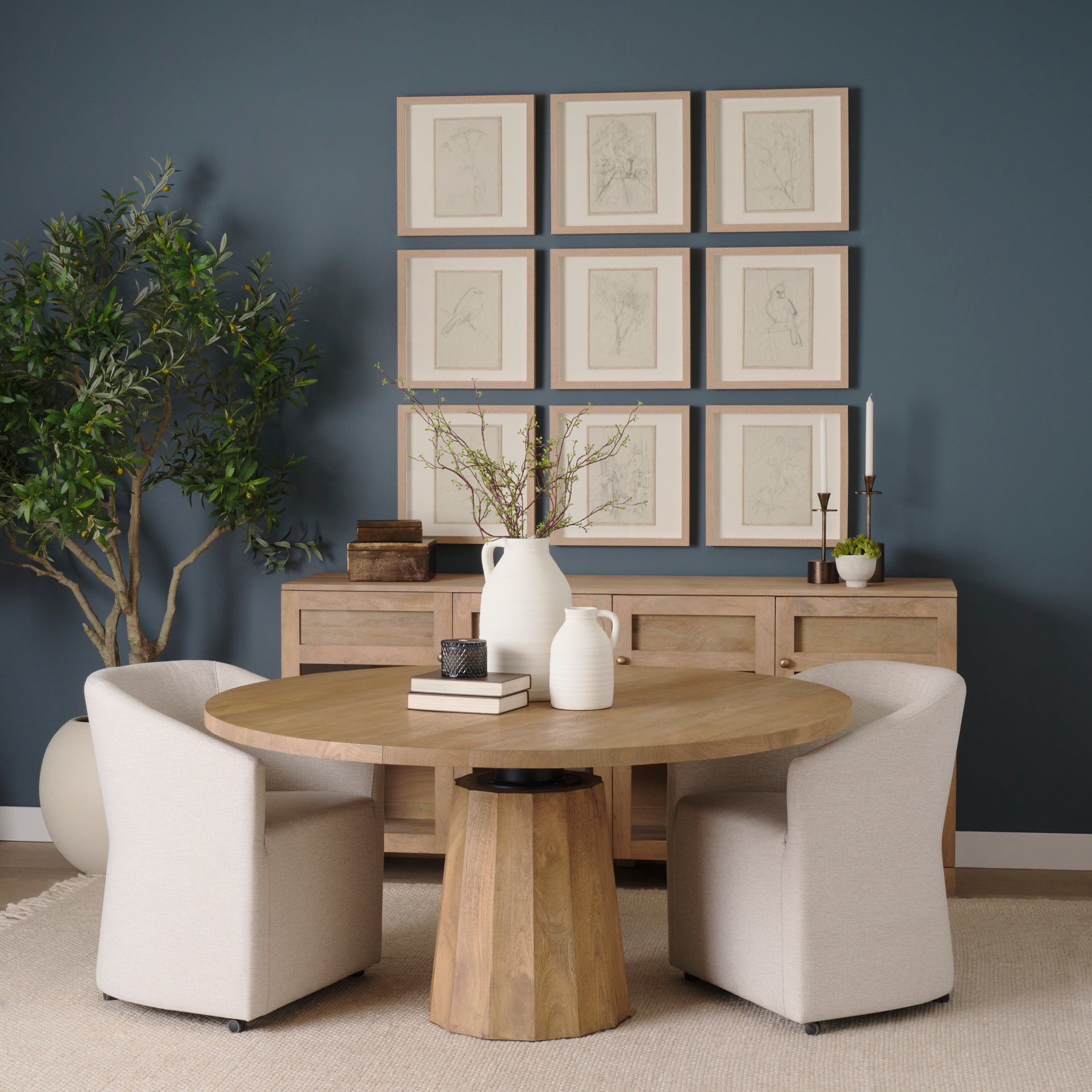 Mercana Suri 80" x 18" x 36" Solid Wood Sideboard