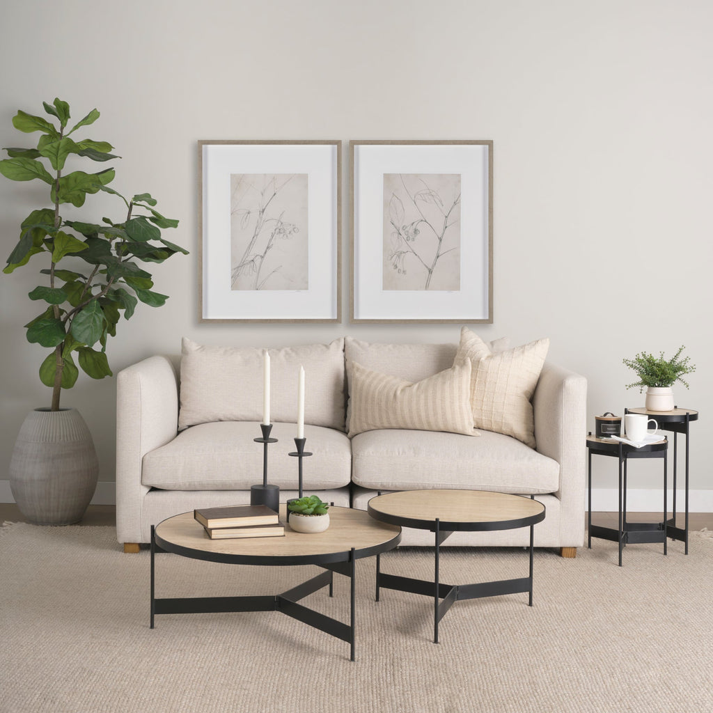 Mercana Wade 26" x 14" x 24" Metal,Stone Side Table