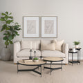 Mercana Wade 26" x 14" x 24" Metal,Stone Side Table
