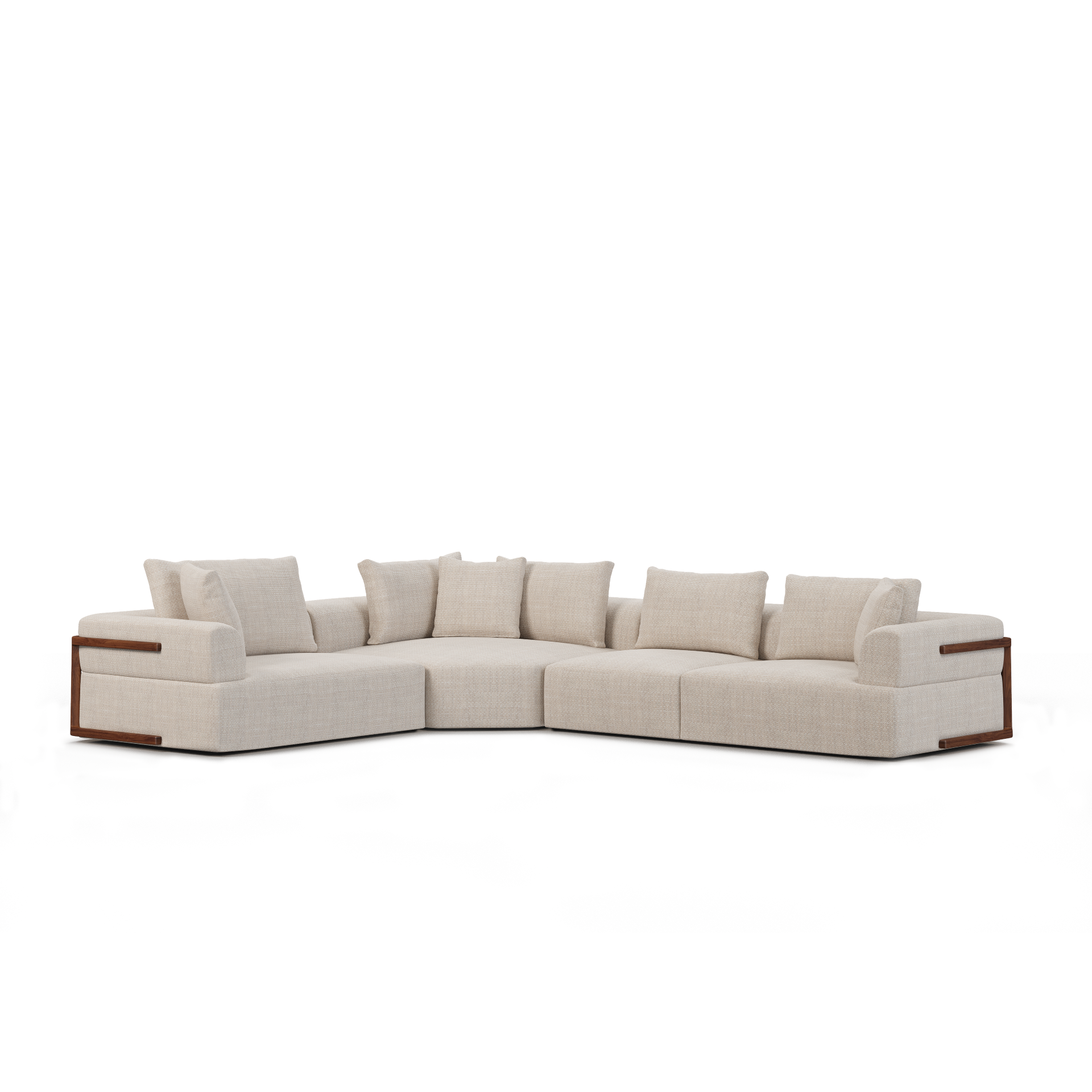 Mercana Warner 140" x 113" x 32.7"  Sectional Sofa - D