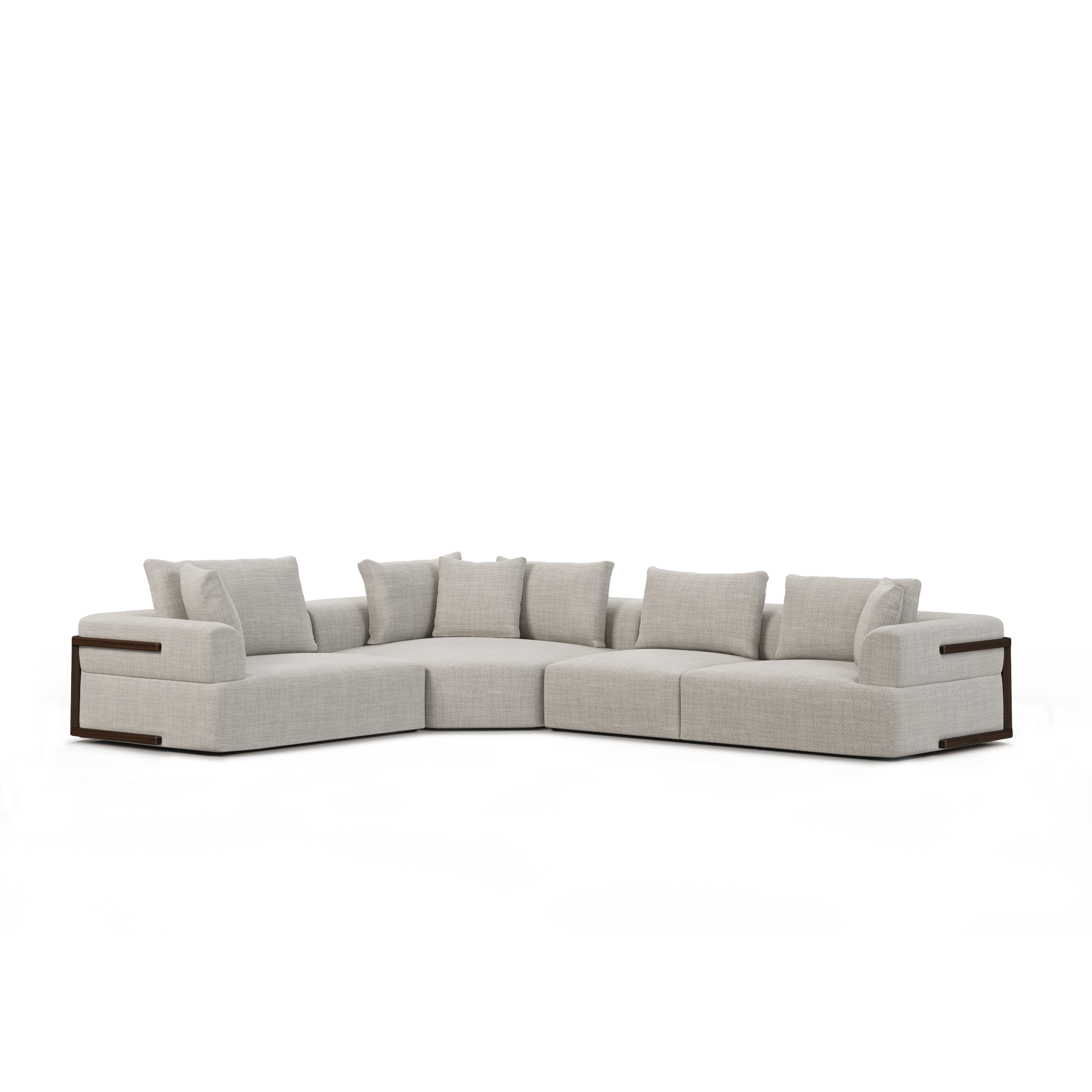 Mercana Warner 140" x 113" x 32.7"  Sectional Sofa - D
