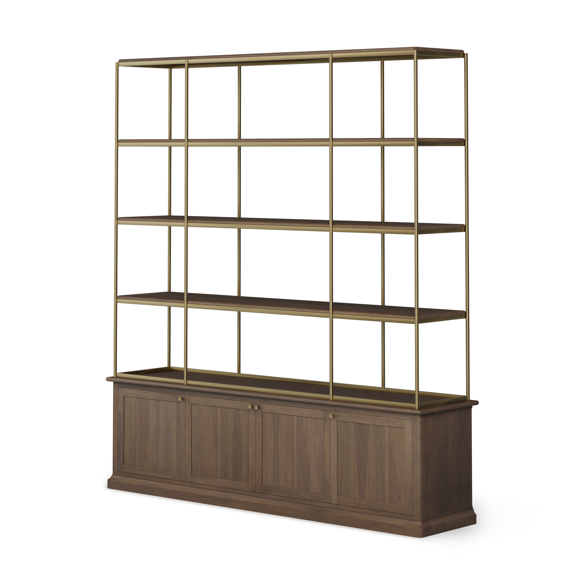 Mercana Braxton 81.8" x 19" x 90" Iron,Solid Wood Wall Shelf