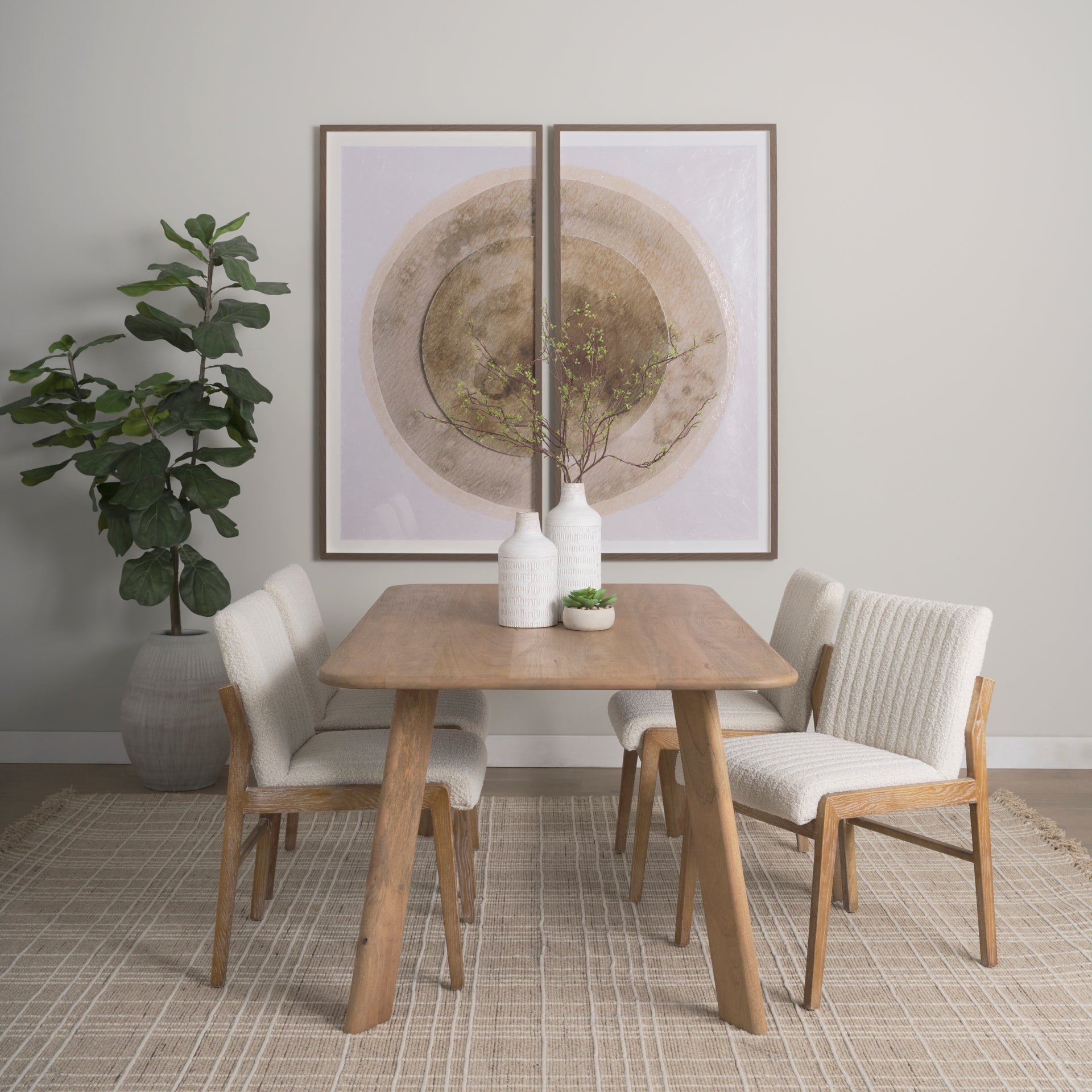 Mercana Welborn 84" x 42" x 30" Solid Wood Dining Table