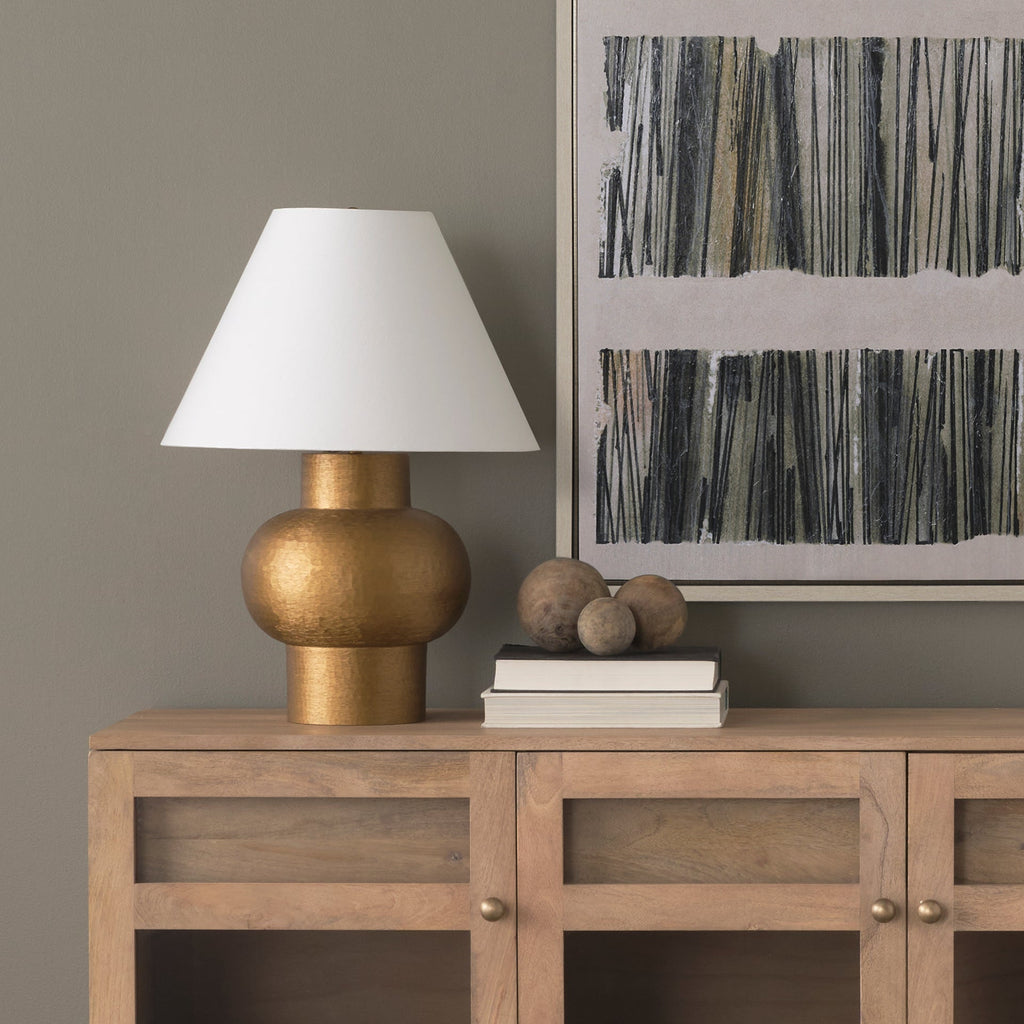Mercana Salaah 19.5" x 19.5" x 26" Metal Table Lamp