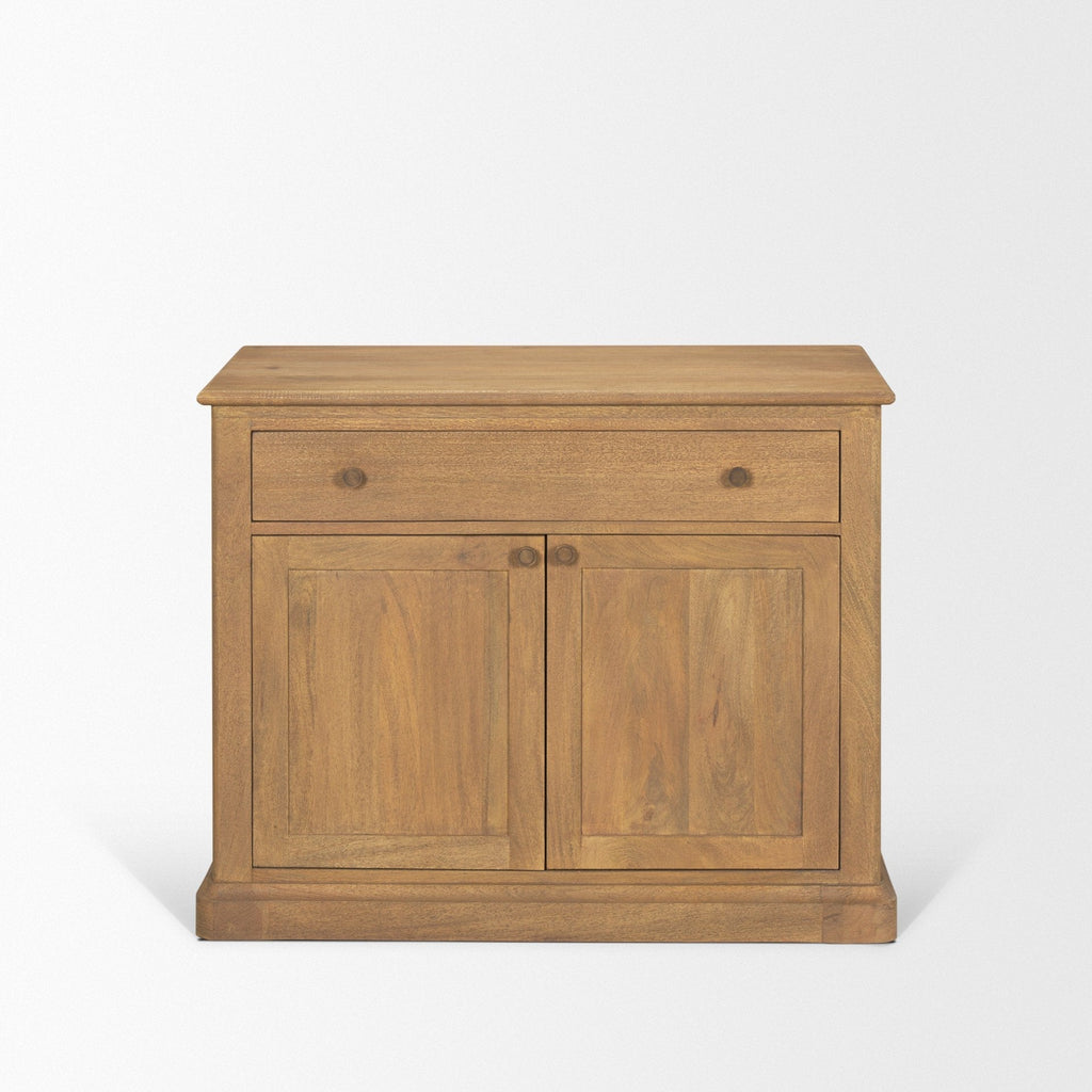 Mercana Braxton 34" x 18.5" x 27" Wood Accent Cabinet