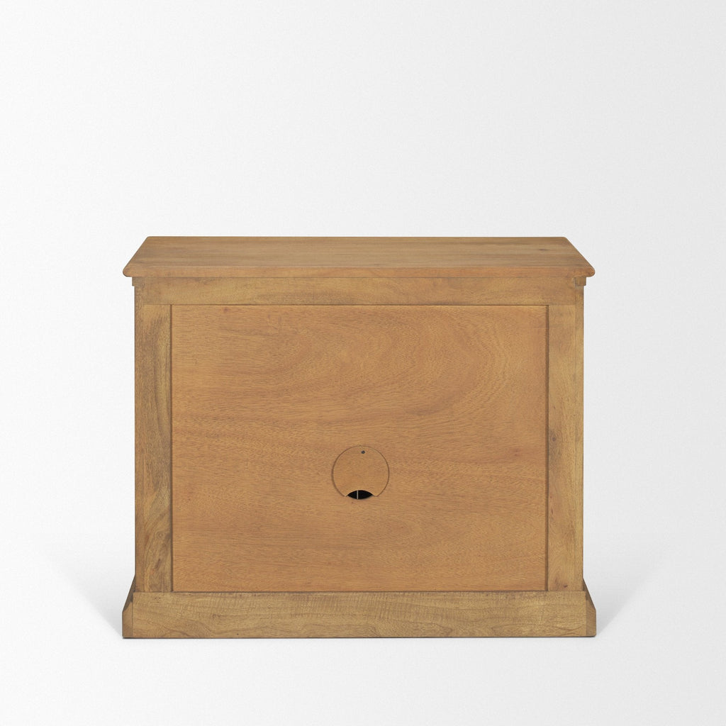 Mercana Braxton 34" x 18.5" x 27" Wood Accent Cabinet