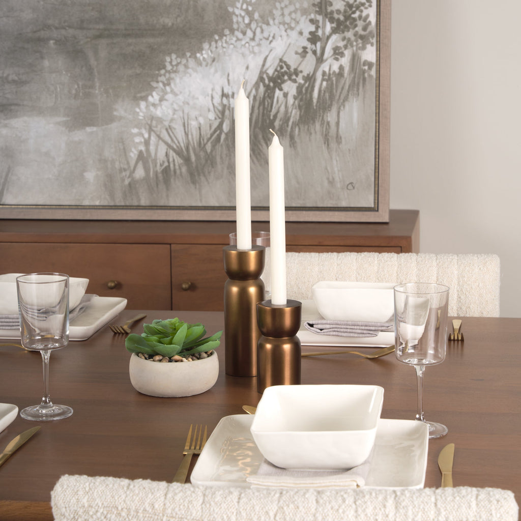 Mercana Malta 2.5" x 2.5" x 5" Metal Candle Holder