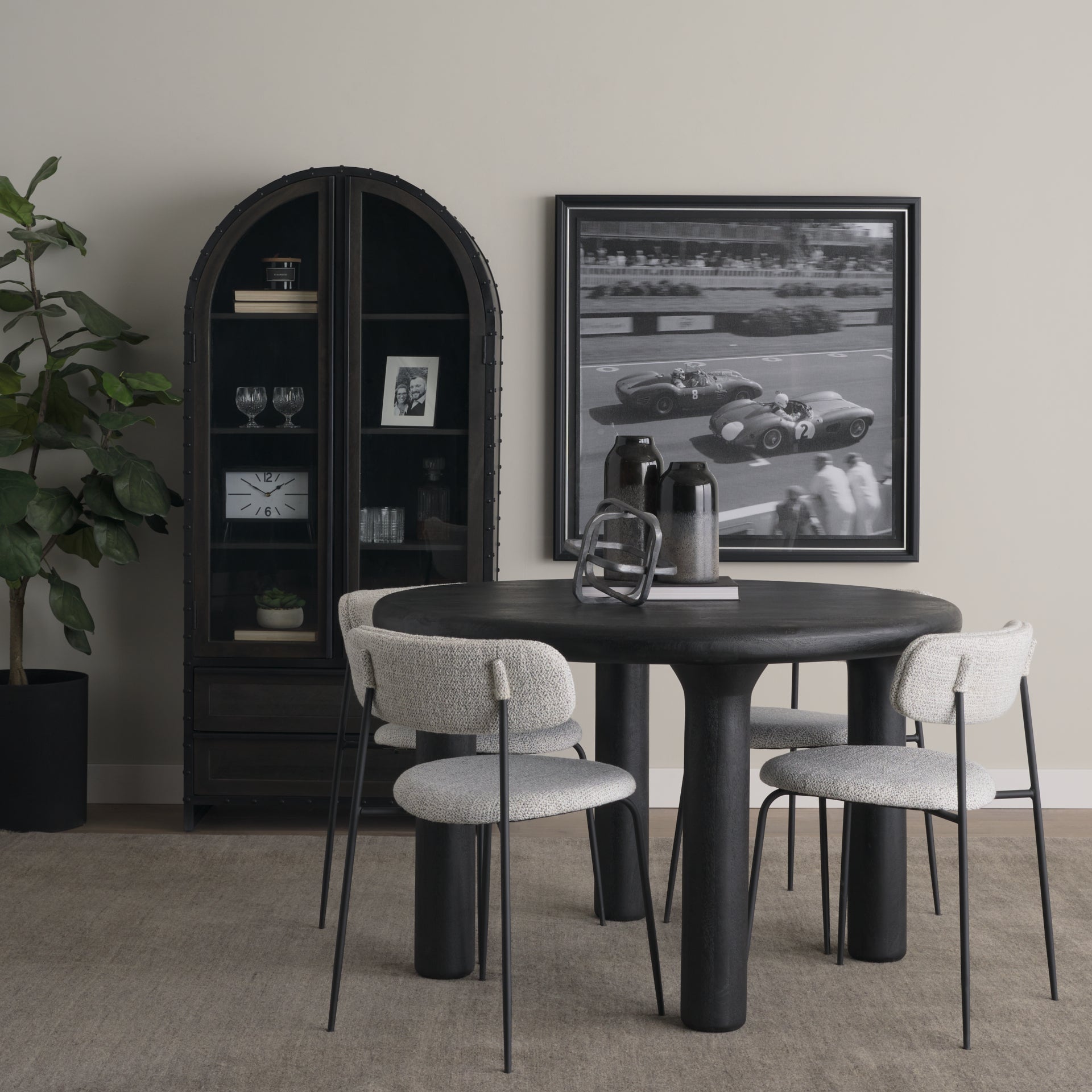 Mercana Gehry 33.3" x 16.3" x 72.3" Iron Display Cabinet