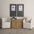 Mercana Braxton 34" x 18.5" x 27" Wood Accent Cabinet