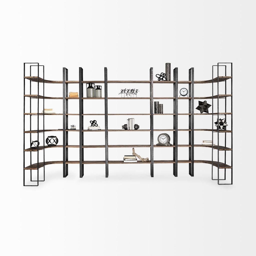 Mercana Turner 36.5" x 36.5" x 90" Solid Wood Wall Shelf