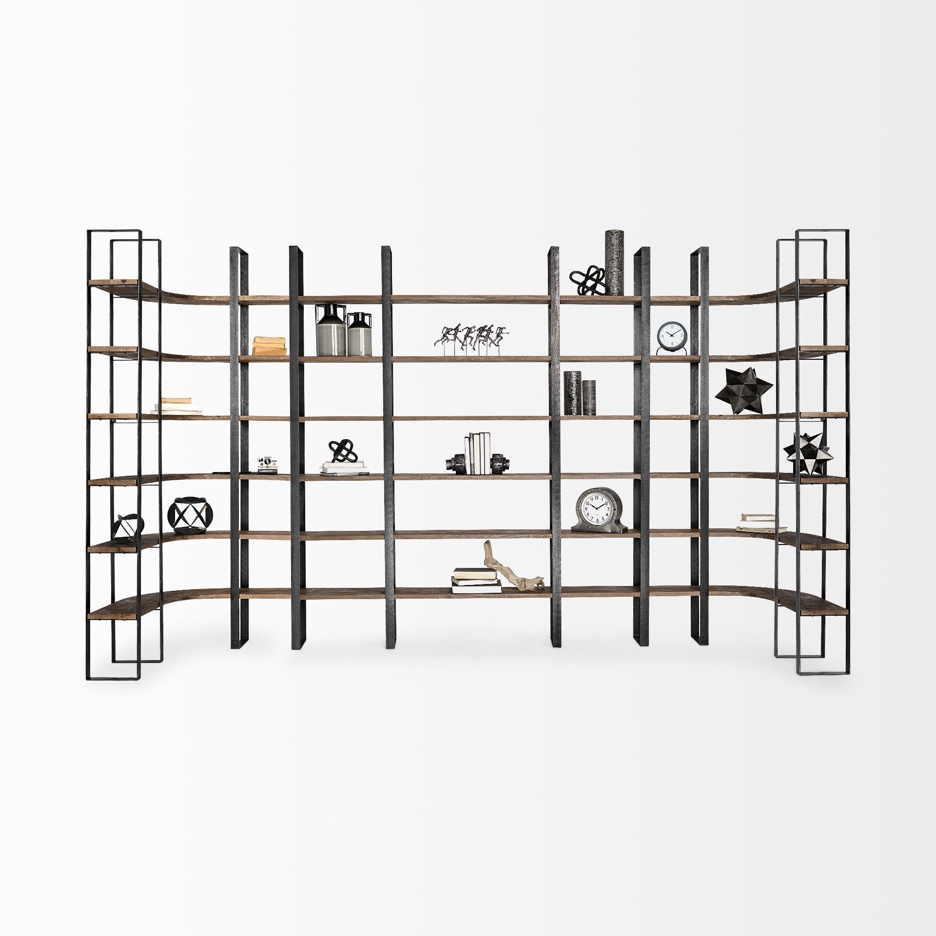 Mercana Turner 36.5" x 36.5" x 90" Solid Wood Wall Shelf