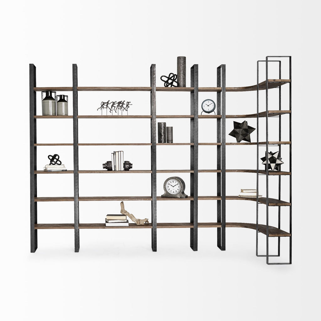Mercana Taunton 10.5" x 80" x 90" Solid Wood Wall Shelf