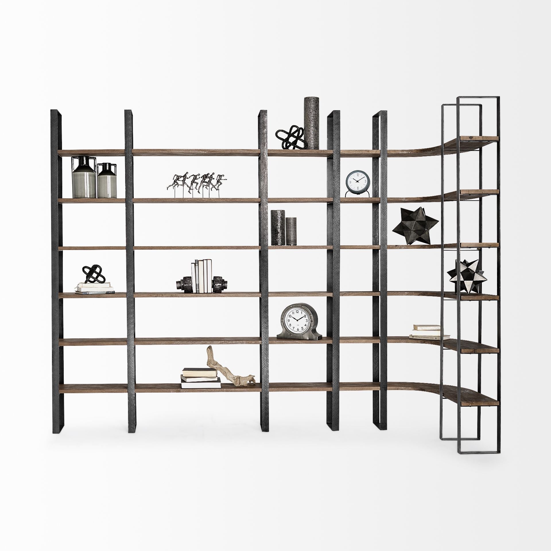 Mercana Taunton 10.5" x 80" x 90" Solid Wood Wall Shelf