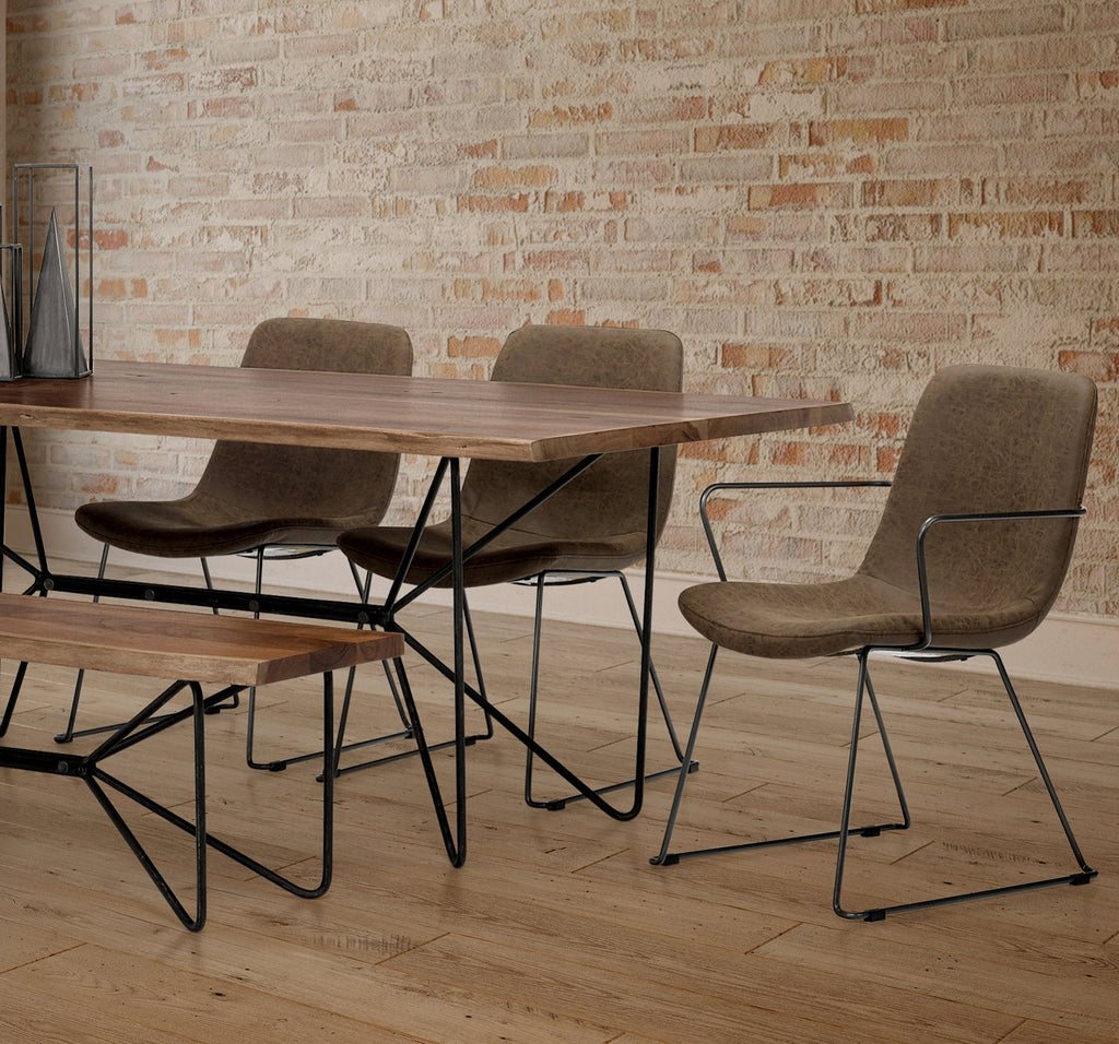 Mercana Sawyer 22.4" x 24.8" x 34.6" Metal Dining Chair (Set of 2)