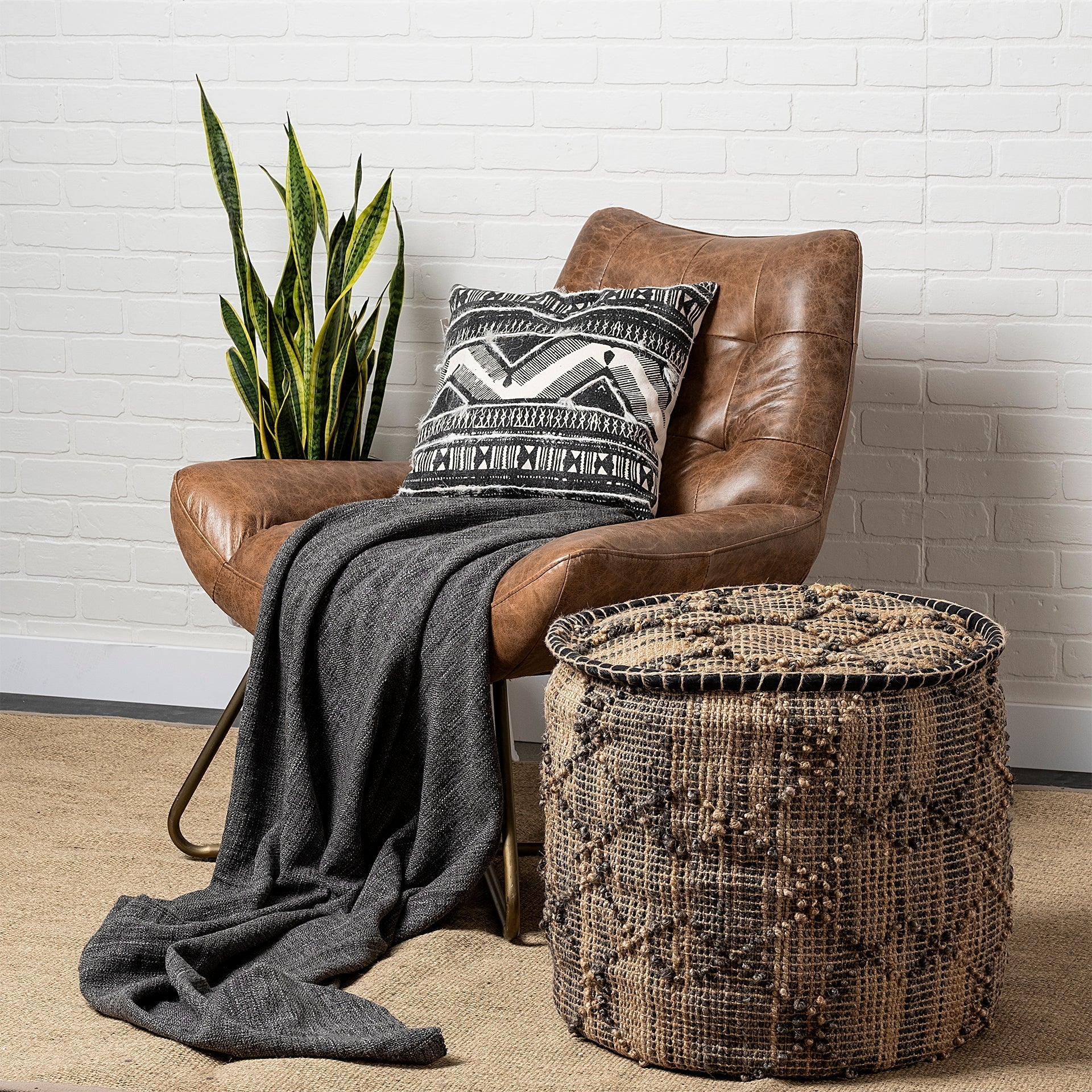 Mercana Riley 20" x 20" x 18" Pouf