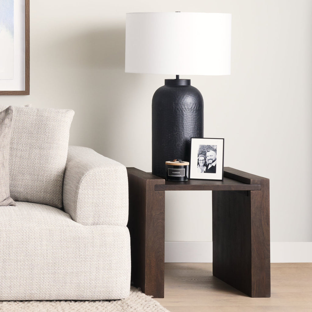 Mercana Athelia 23" x 22" x 22.3" Solid Wood Side Table